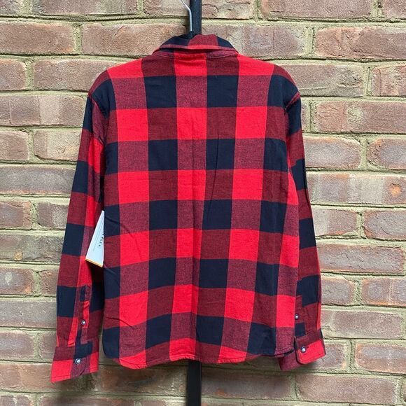 Old Navy Red & Black Plaid Button Down - Picture 4 of 5
